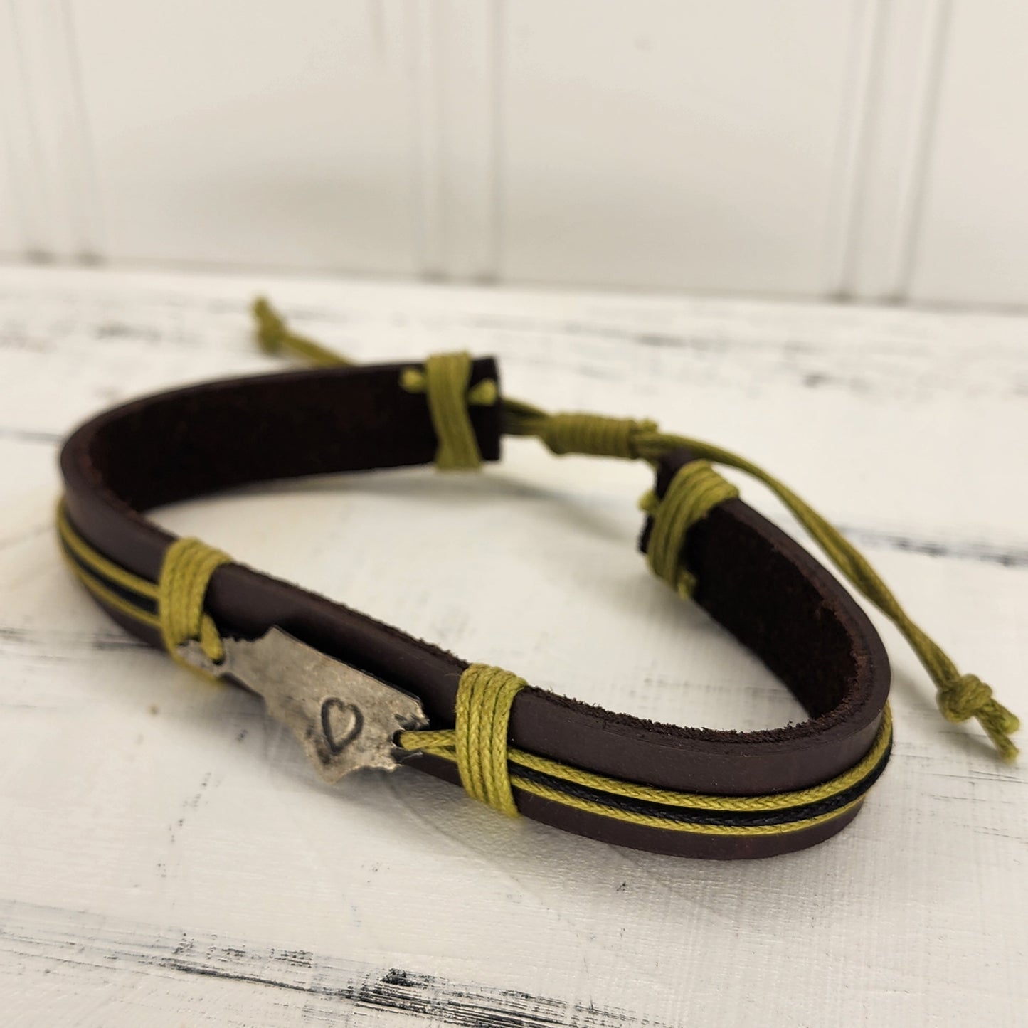 Leather North Carolina Bracelet