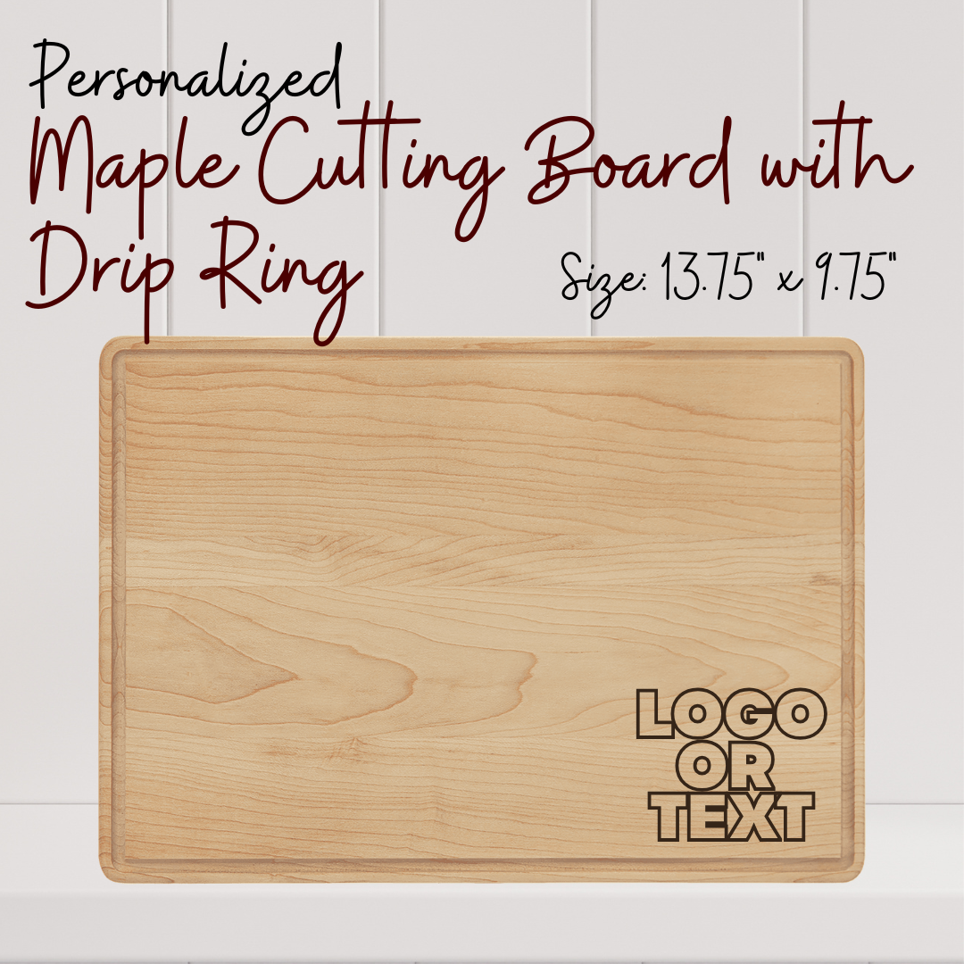 Maple Cutting Board with Drip Ring