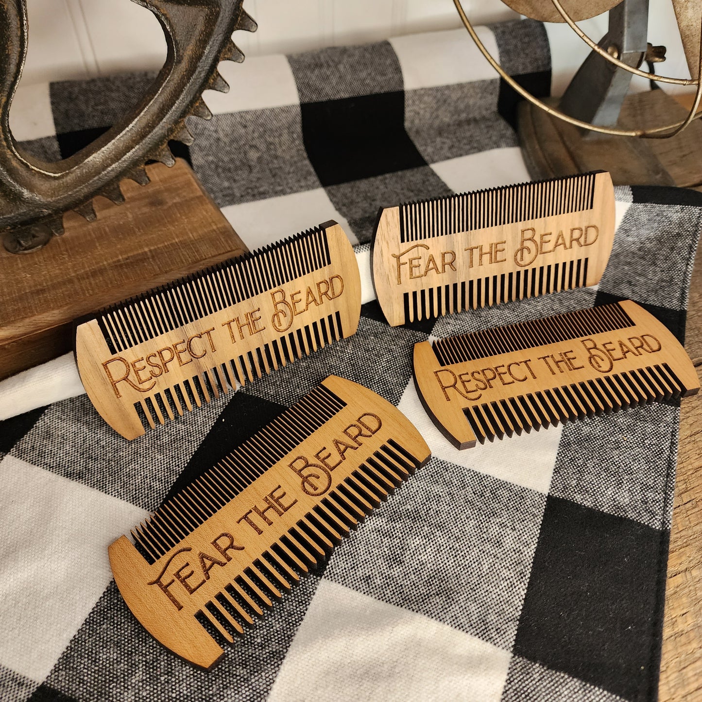 Wooden Beard Combs