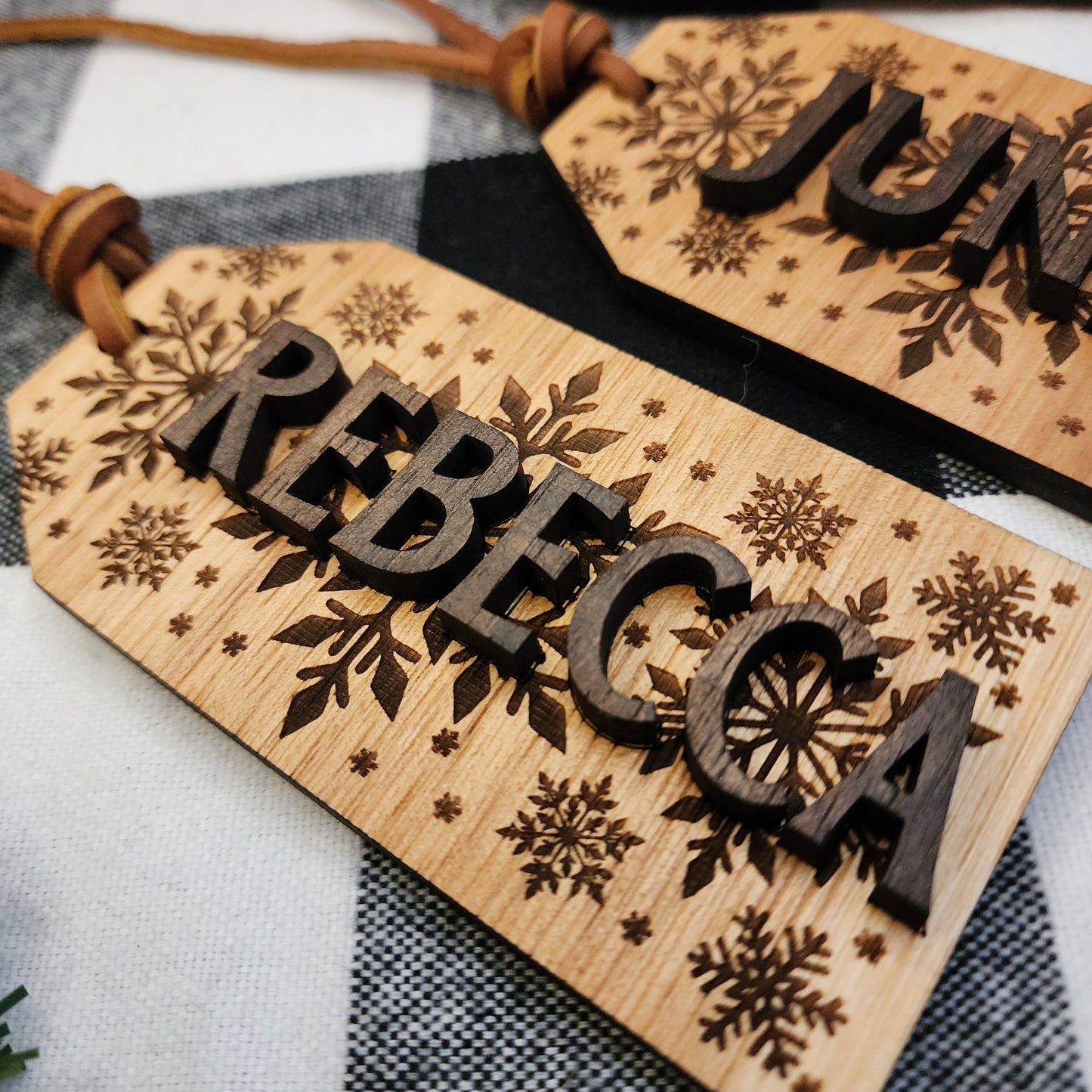Custom Wooden Stocking Tags