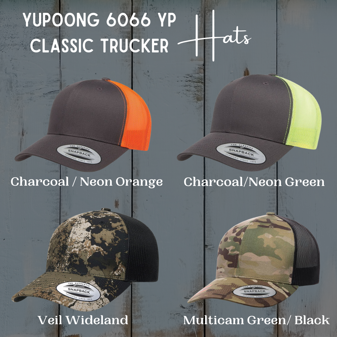 Custom Logo or Artwork Classic Trucker Hat | 6066 YP Classic Retro Trucker Hat