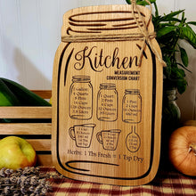 Load image into Gallery viewer, Kitchen Conversion Mason Jar Sign
