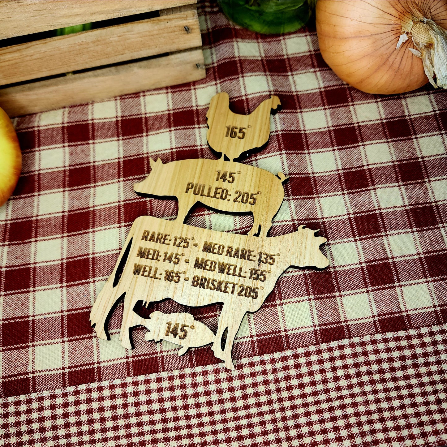 Meat Temperature Magnet (Chicken, Pig, Cow, Fish)