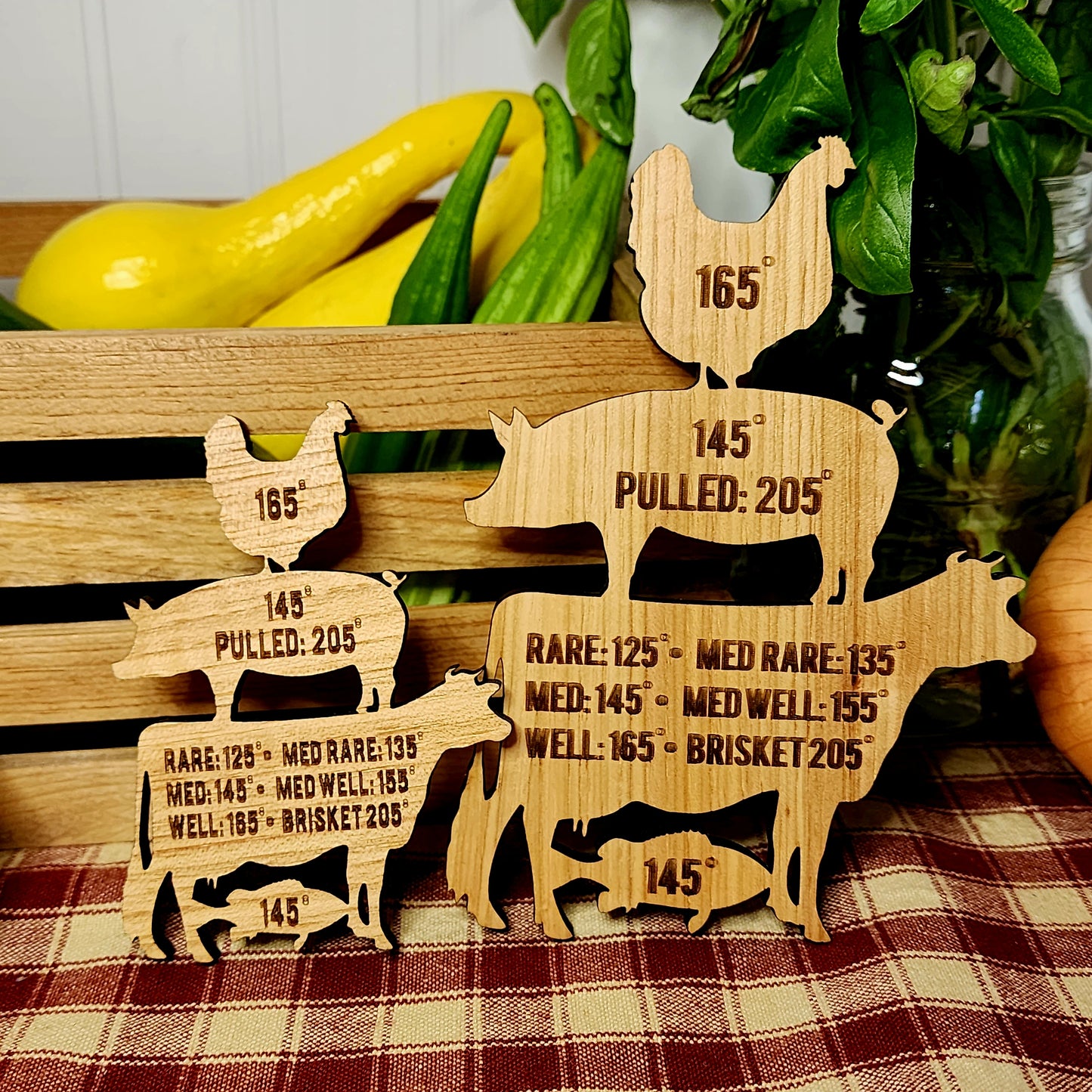 Meat Temperature Magnet (Chicken, Pig, Cow, Fish)