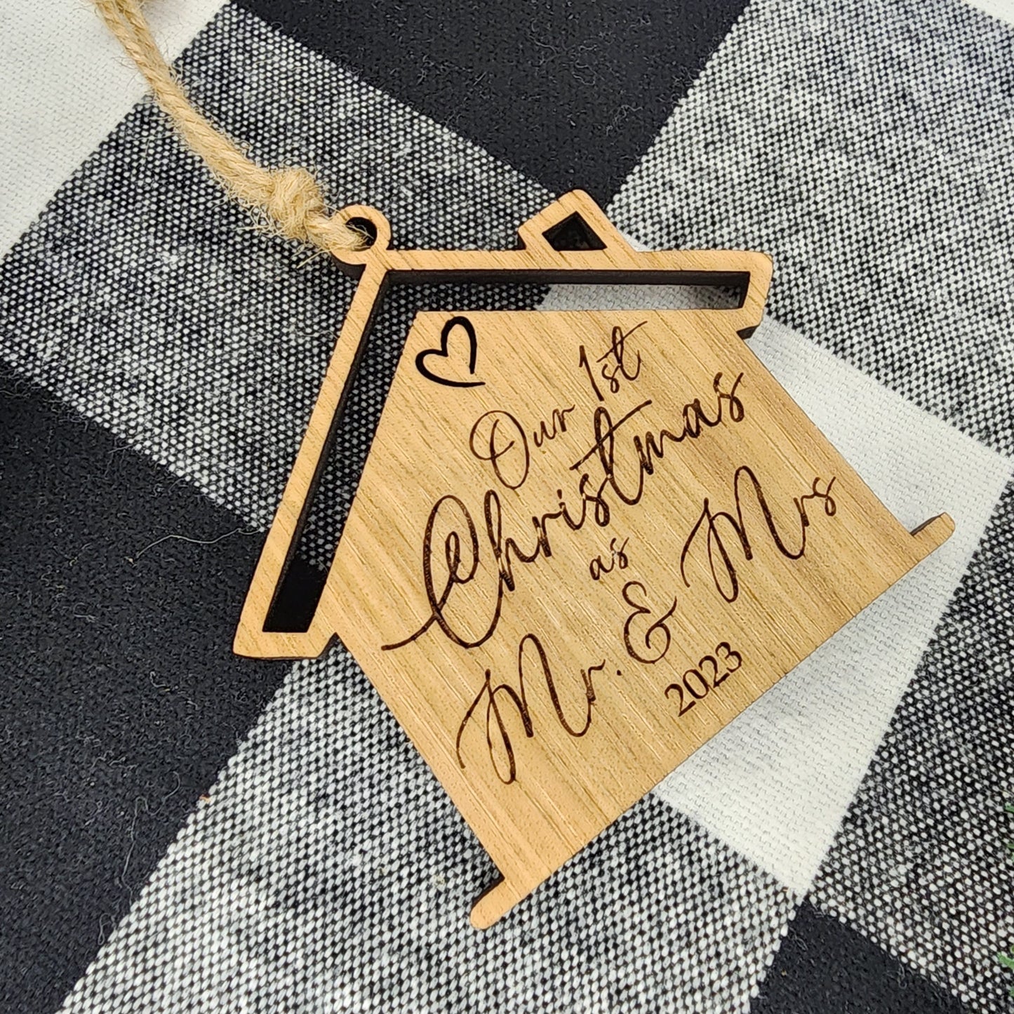 Our First Christmas as Mr. and Mrs. Personalized Ornament