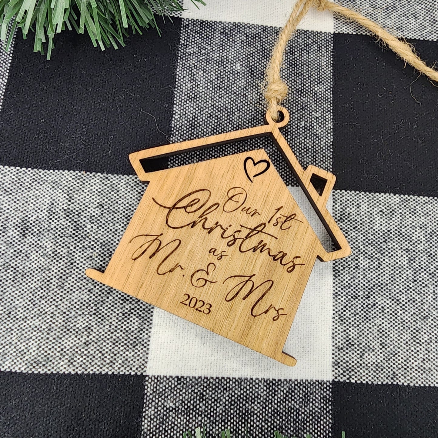 Our First Christmas as Mr. and Mrs. Personalized Ornament