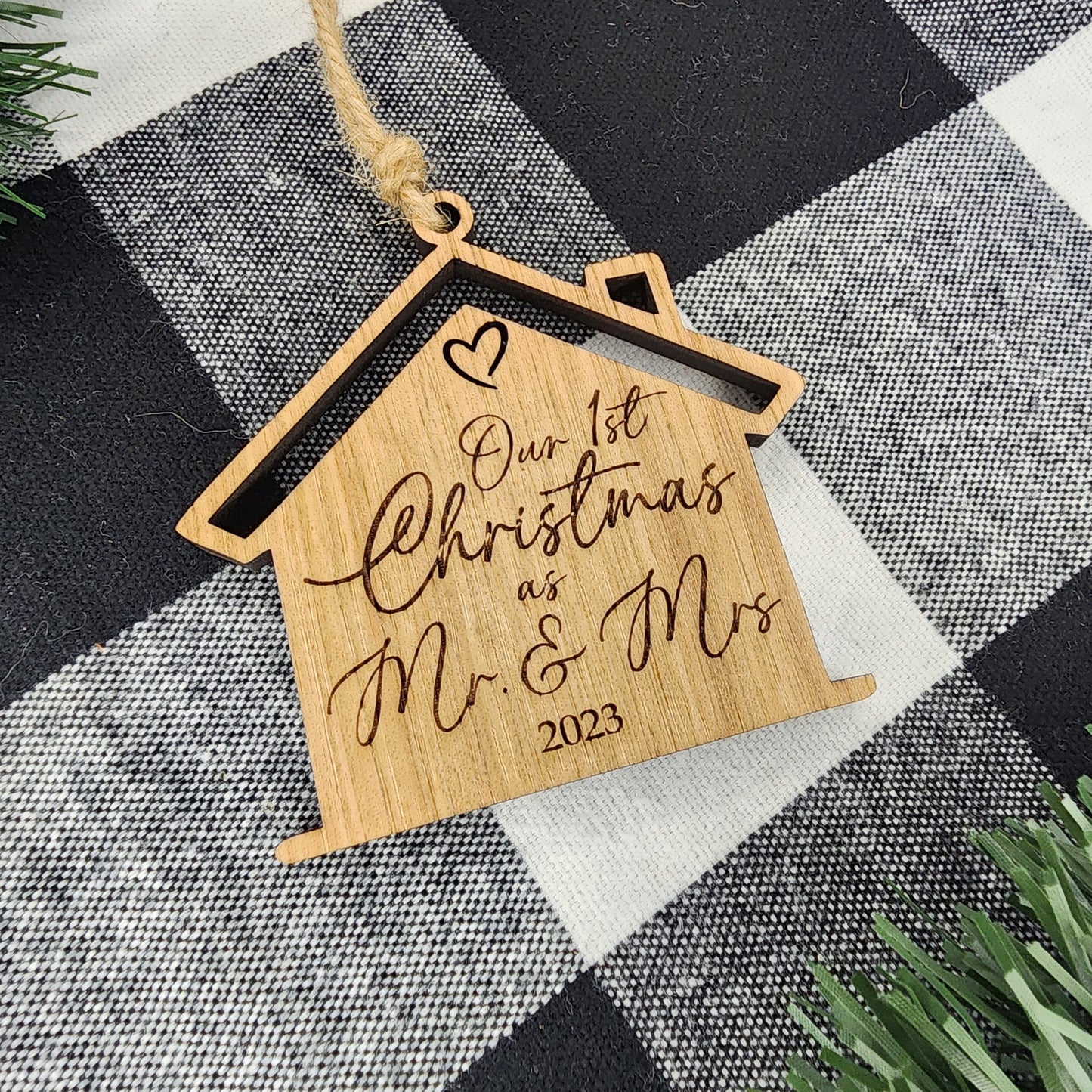 Our First Christmas as Mr. and Mrs. Personalized Ornament