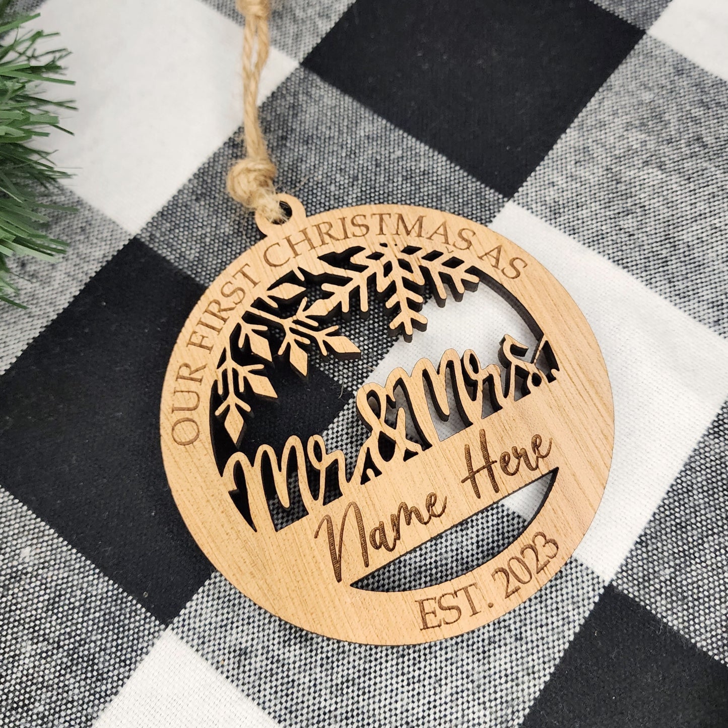 Personalized Married Ornament