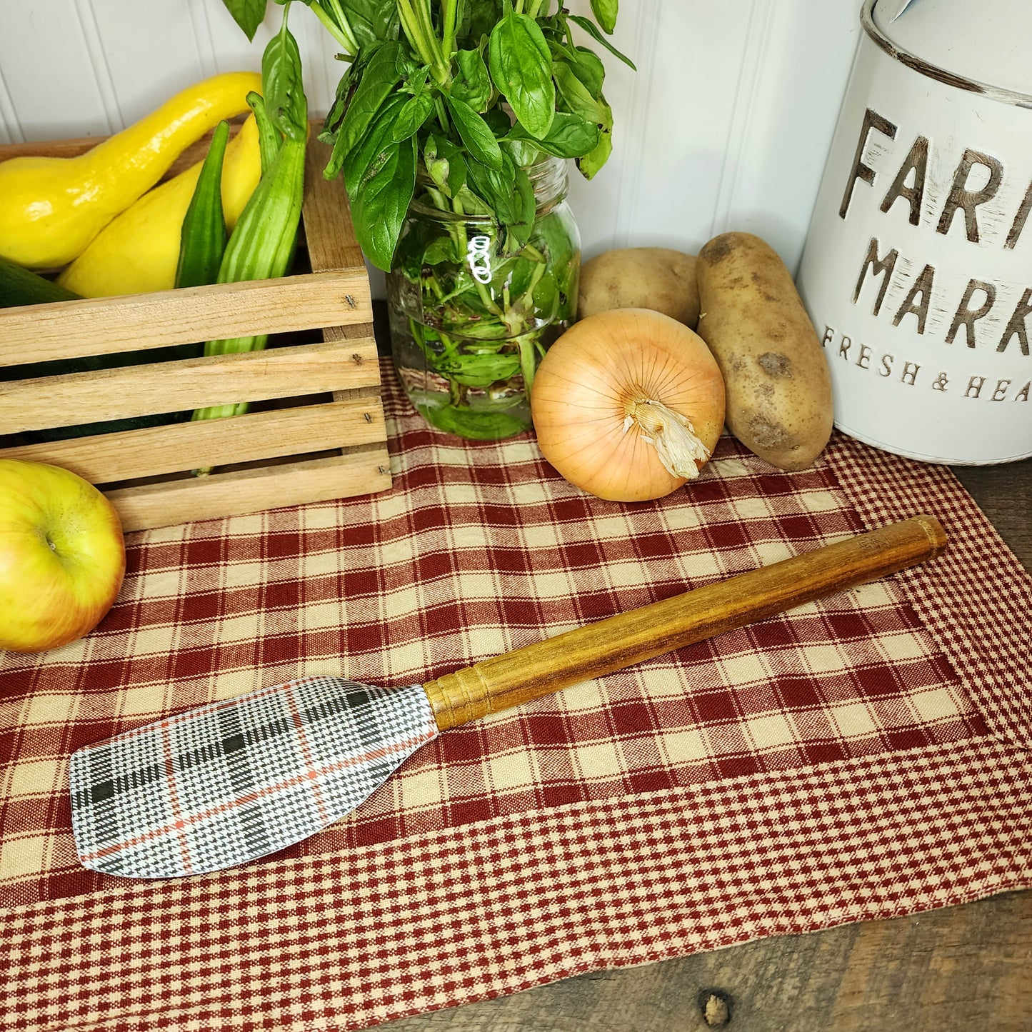 Plaid Silicone Spatula