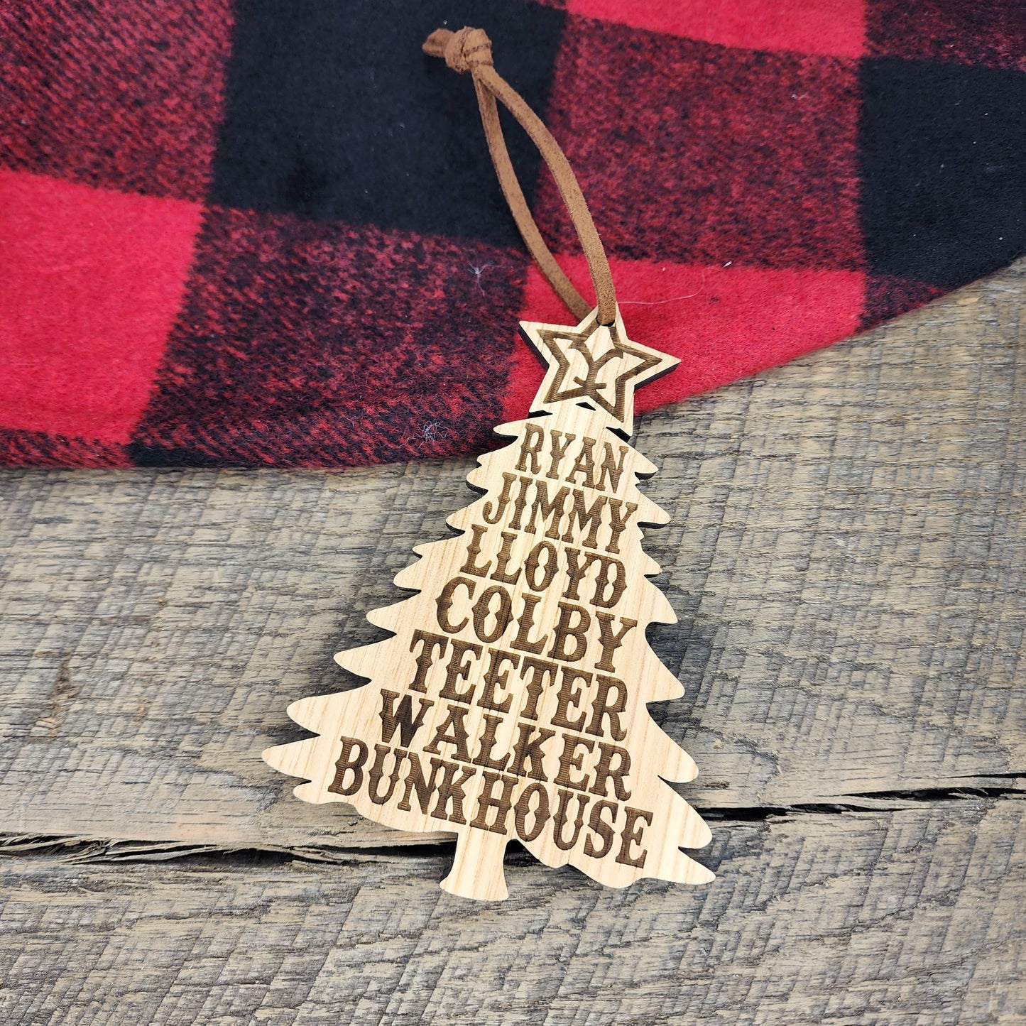 Bunkhouse Ornament, Ryan, Jimmy, Lloyd, Colby, Teeter, Walker, Bunkhouse