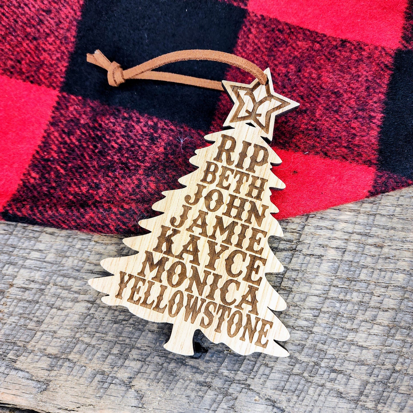 Yellowstone Ornament, Rip, Beth, John, Jamie, Kayce, Monica, Yellowstone