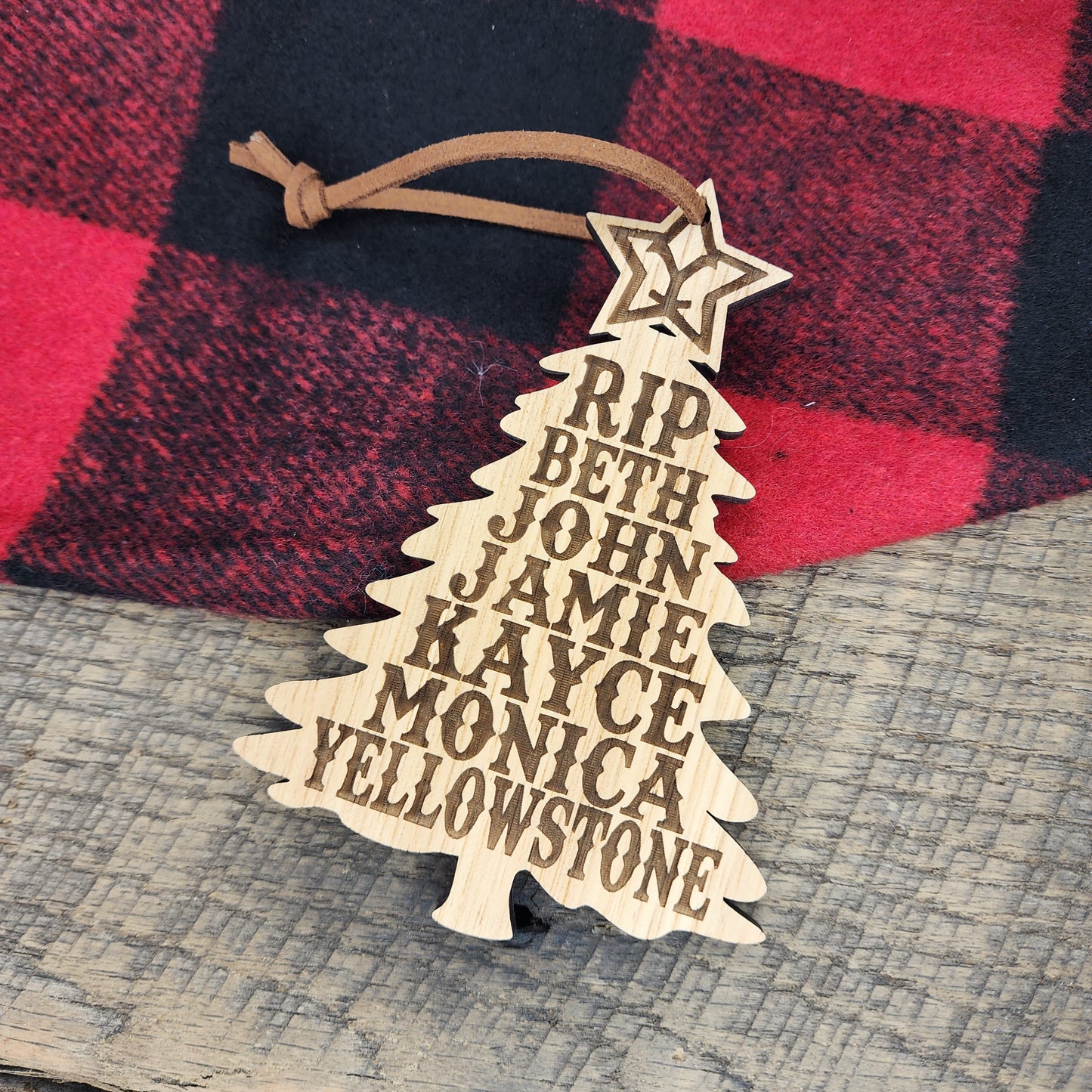 Yellowstone Ornament, Rip, Beth, John, Jamie, Kayce, Monica, Yellowstone