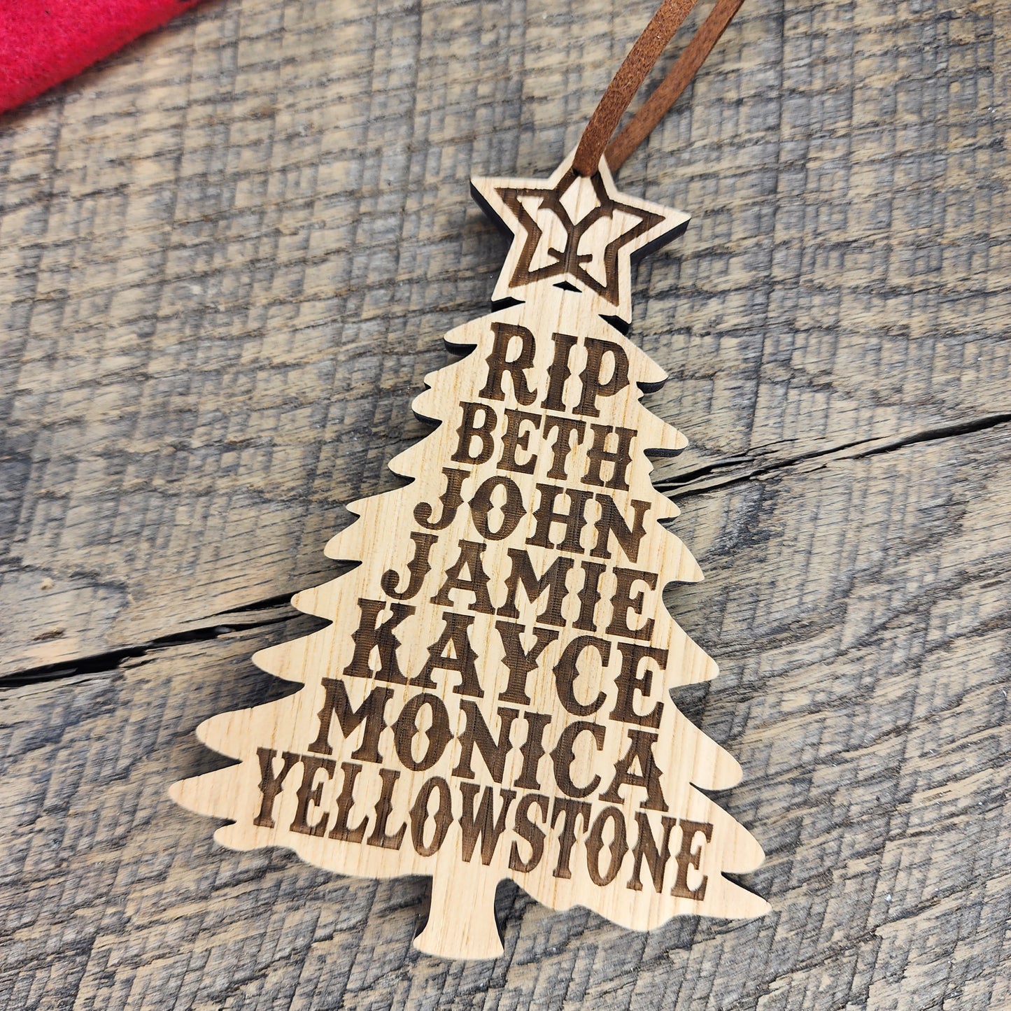 Yellowstone Ornament, Rip, Beth, John, Jamie, Kayce, Monica, Yellowstone