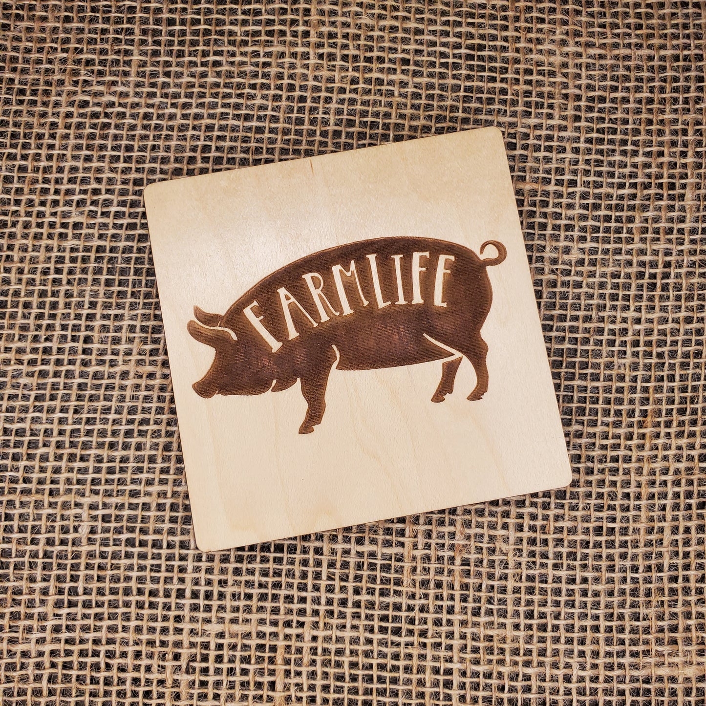 Farm Life (Pig) Coaster