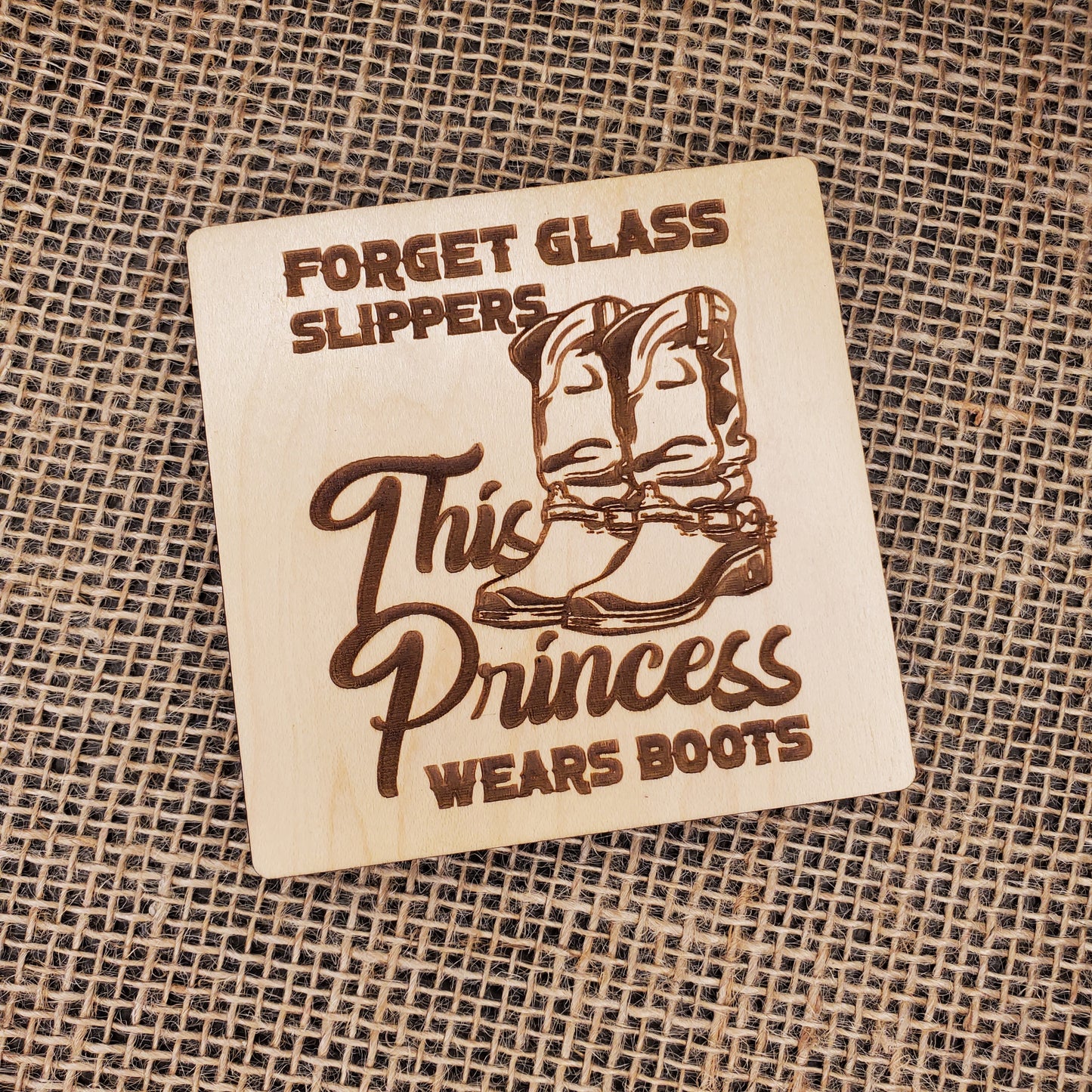 Forget Glass Slippers, This Princess Wears Boots - Coasters