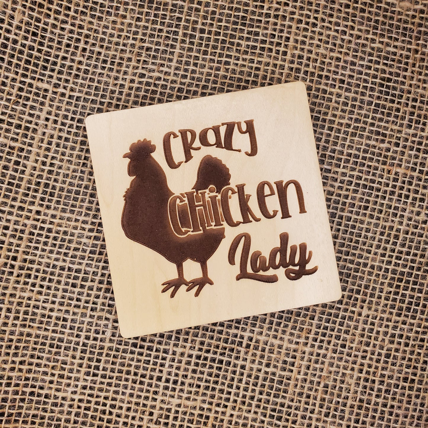 Crazy Chicken Lady Coaster
