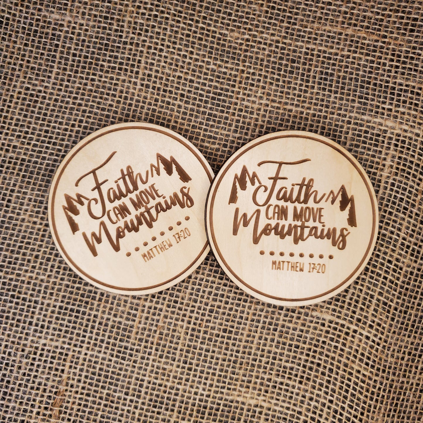 Faith Can Move Mountains Coasters