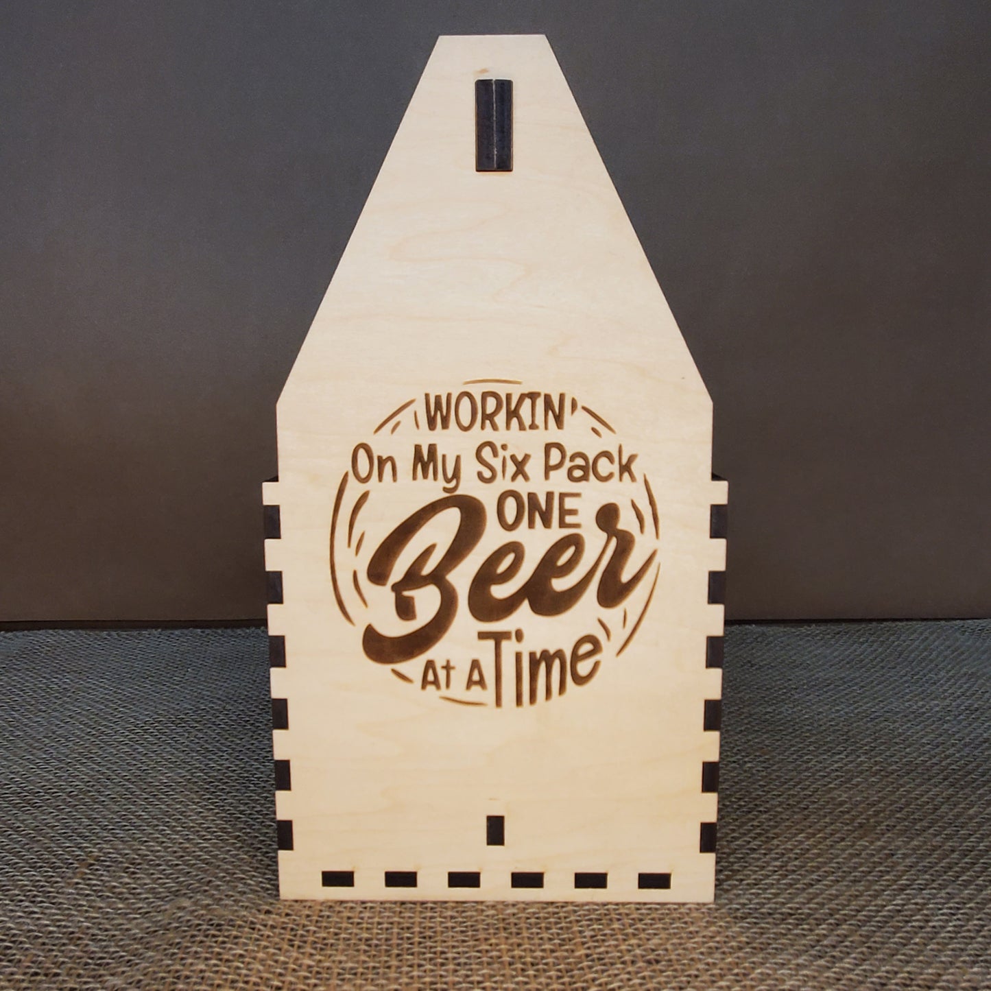 Six Pack Beer Caddy - Workin' On my Six Pack One Beer At A Time