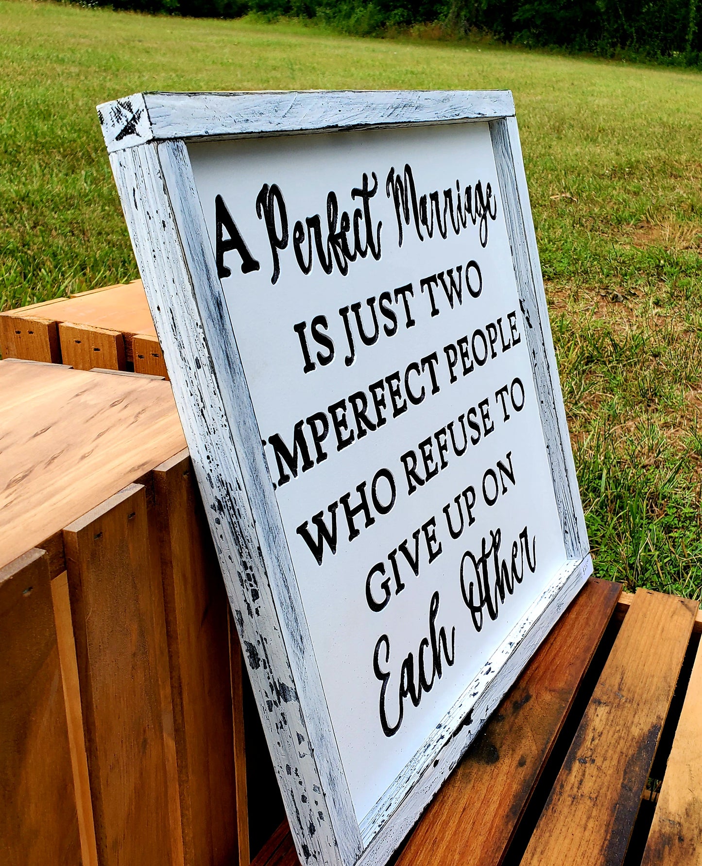 A Perfect Marriage Sign Beside