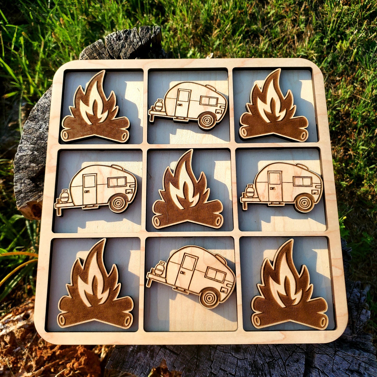 Camper vs Campfire Tic-Tac-Toe
