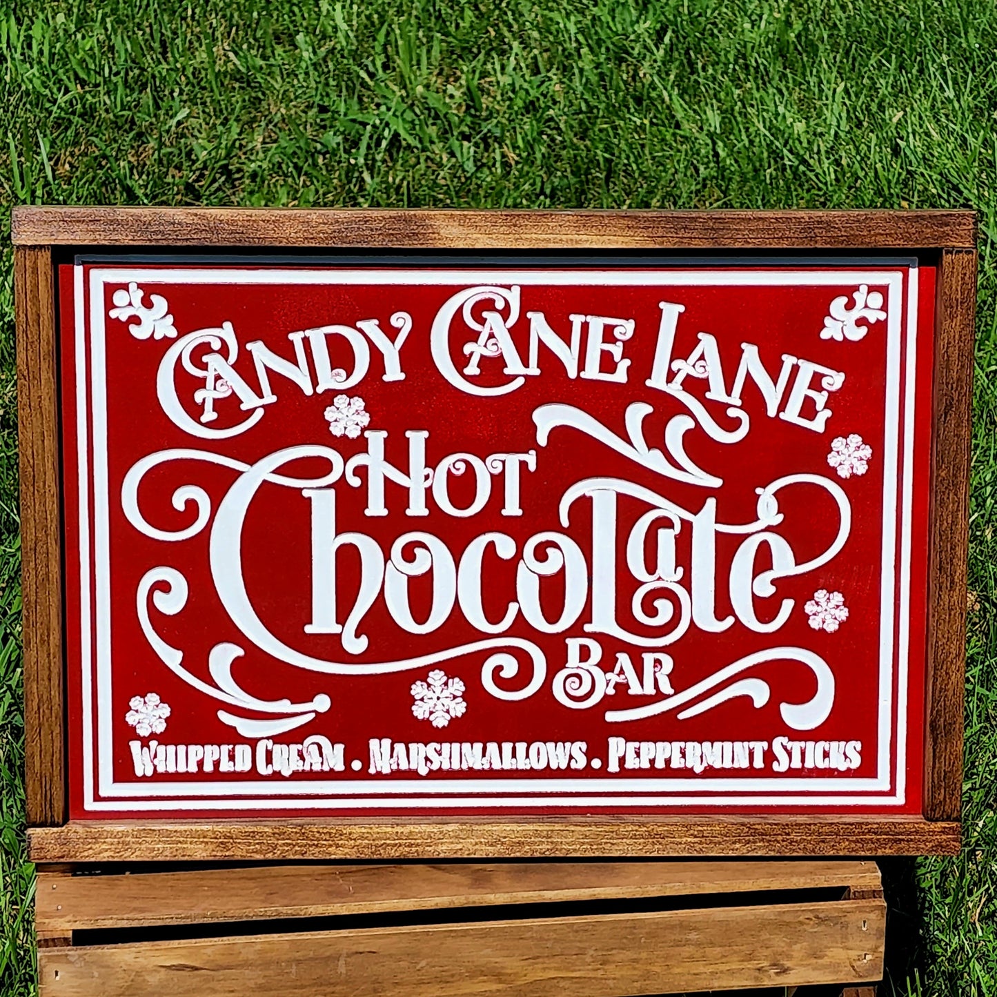 Candy Cane Lane - Hot Chocolate Bar - Whipped Cream, Marshmallows and Peppermint Sticks