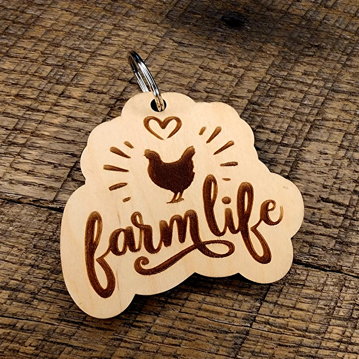 Maple Keychain - Farm Life