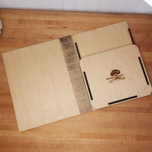 Load image into Gallery viewer, Large Wooden Portfolio Book with Wooden Hinge
