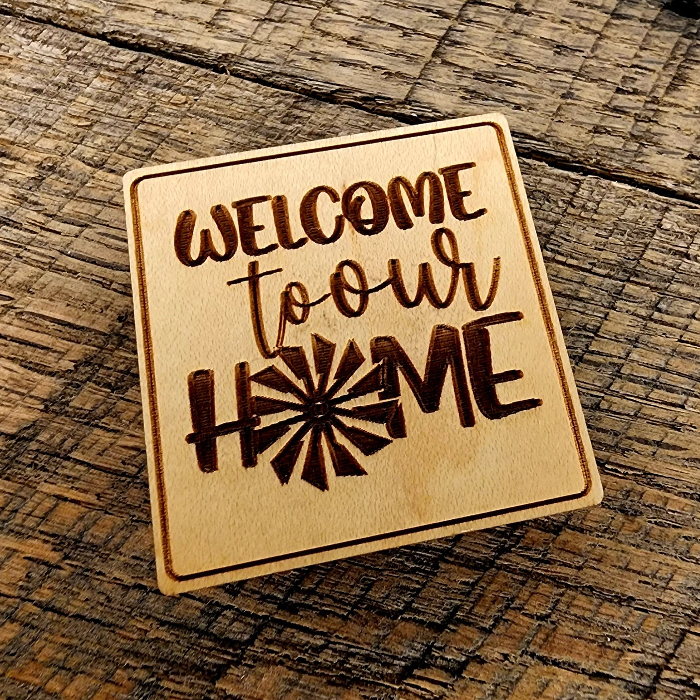 Welcome To Our Home Windmill Magnet