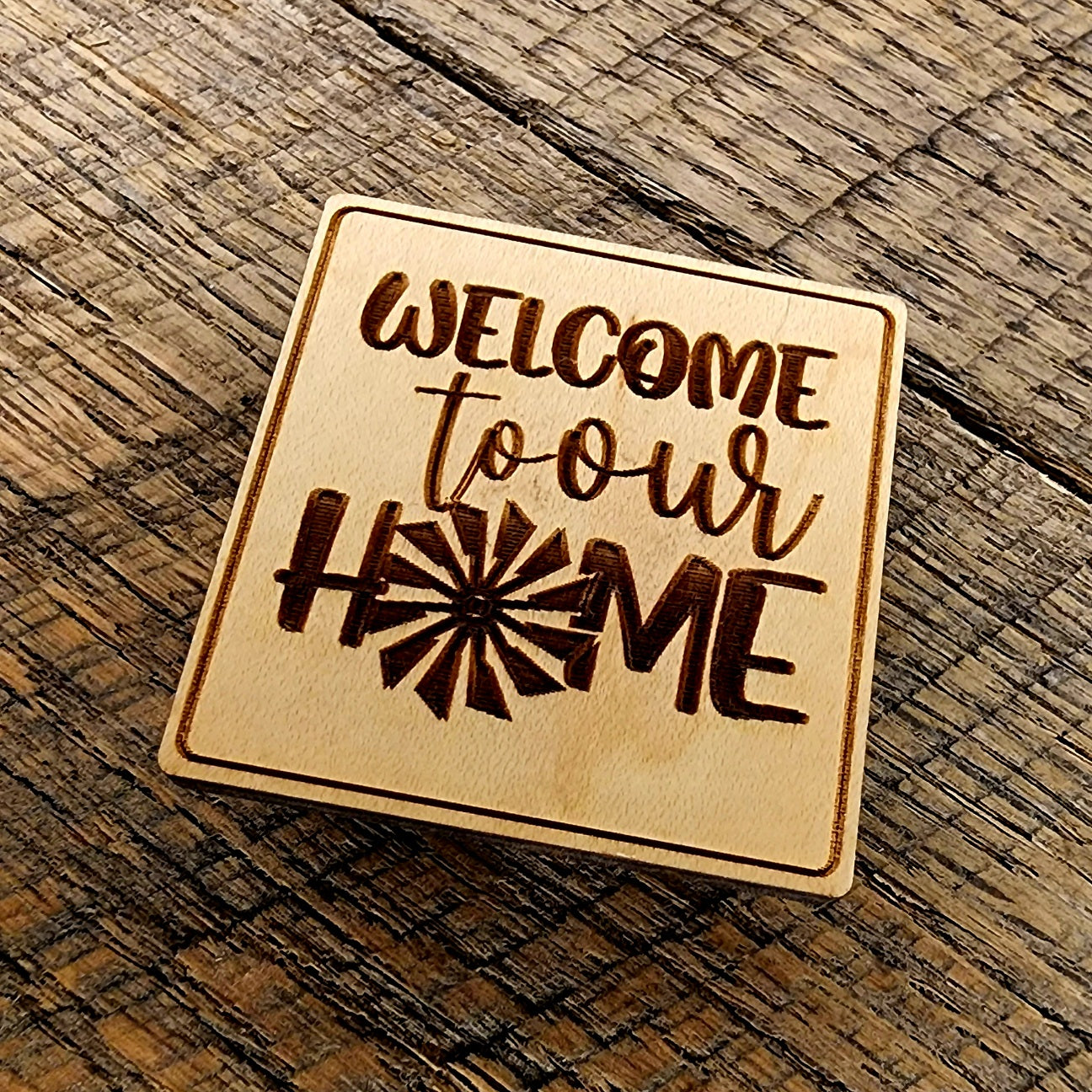 Welcome To Our Home Windmill Magnet