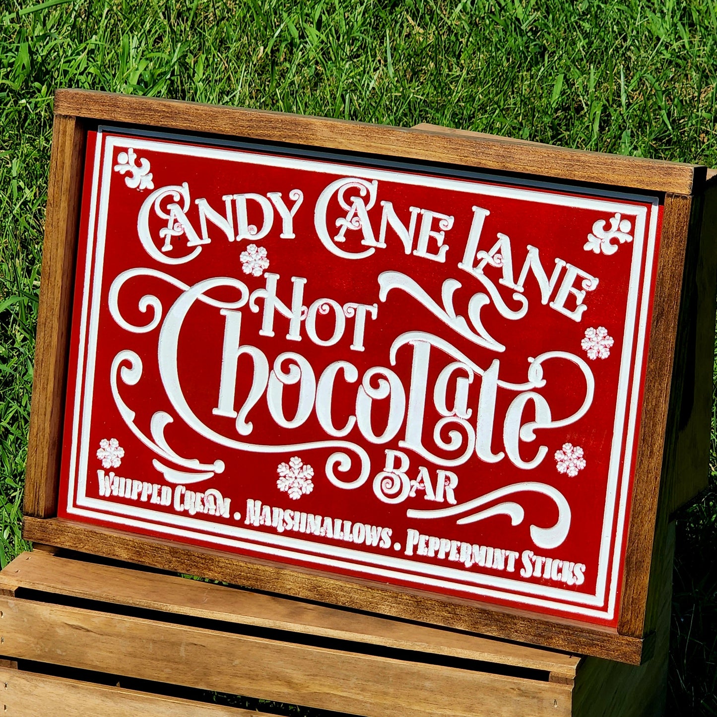 Candy Cane Lane - Hot Chocolate Bar - Whipped Cream, Marshmallows and Peppermint Sticks