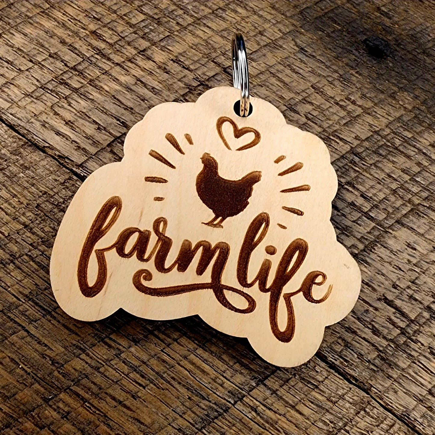 Farm Life Keychain Shape
