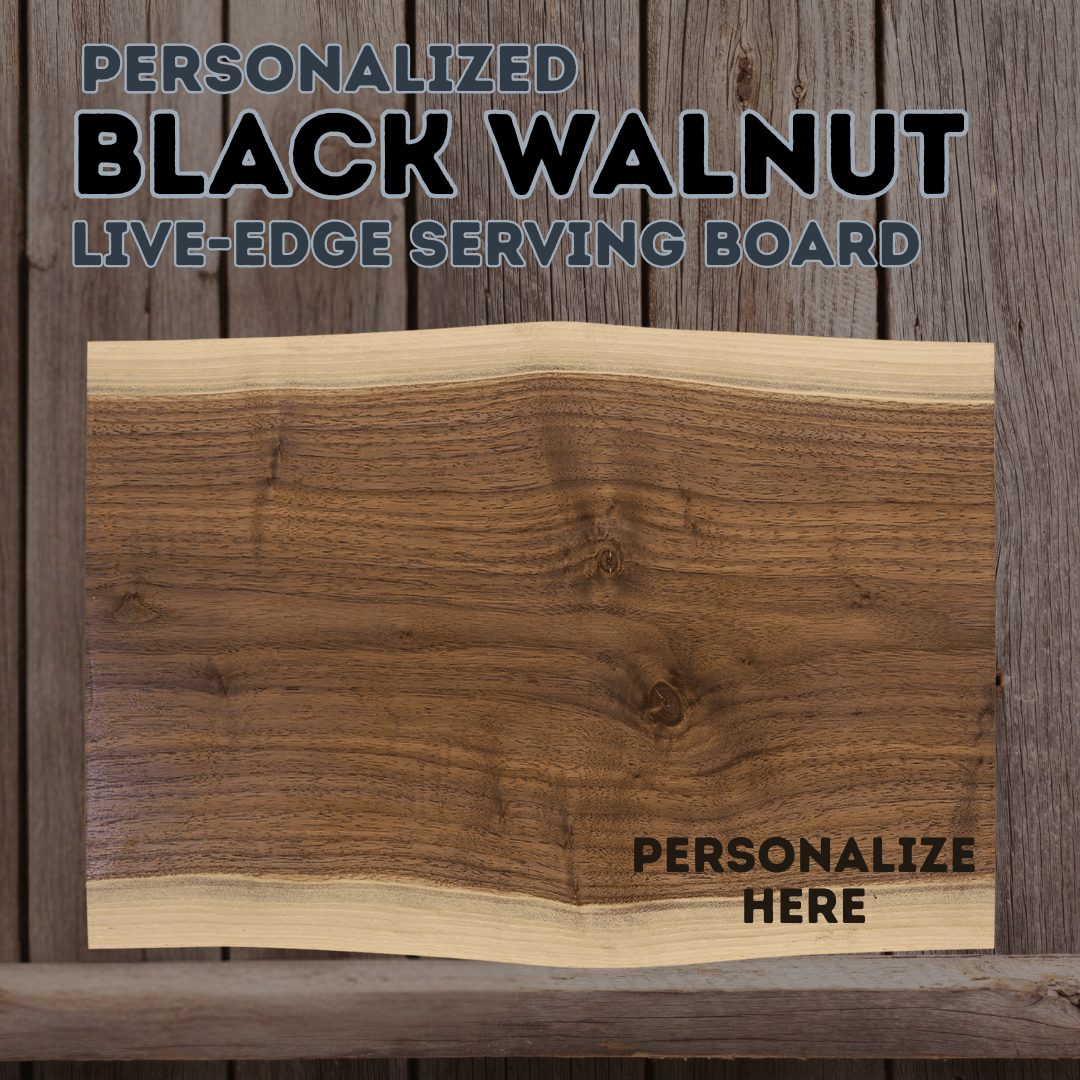 Black Walnut Live Edge Serving Board