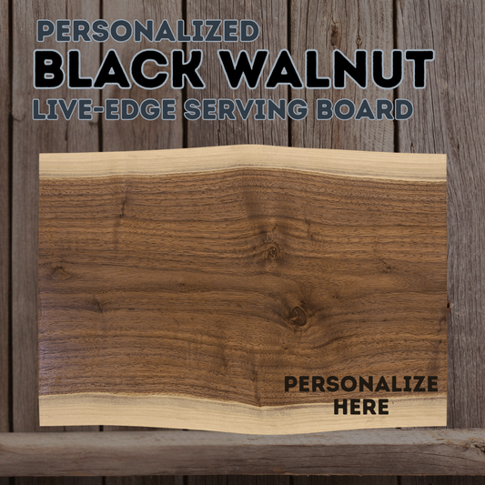 Black Walnut Live Edge Serving Board
