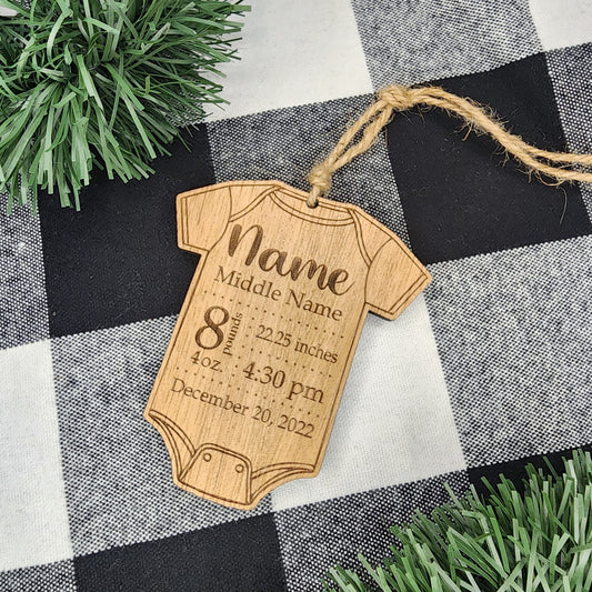 Newborn Onesie Personalized Ornament