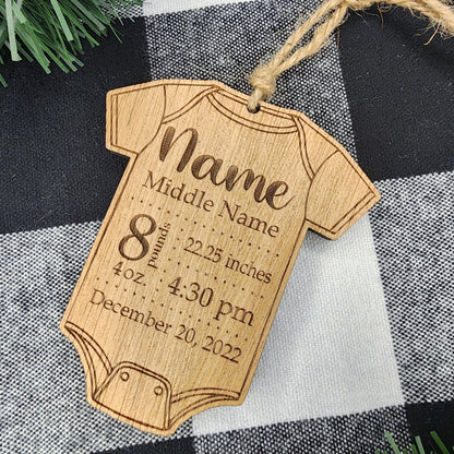 Newborn Onesie Personalized Ornament