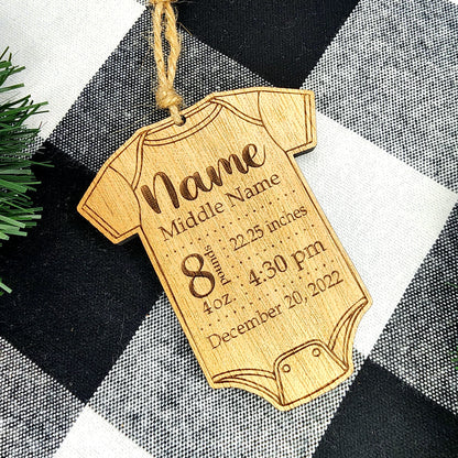 Newborn Onesie Personalized Ornament