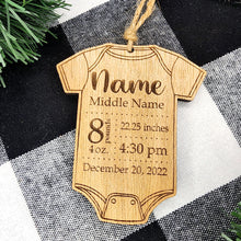 Load image into Gallery viewer, Newborn Onesie Personalized Ornament
