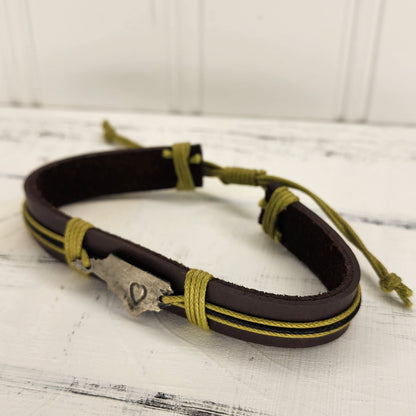 Leather North Carolina Bracelet