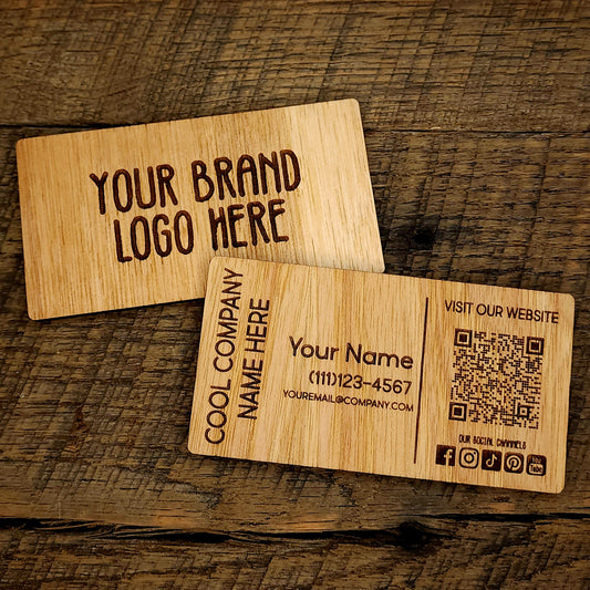 Wooden Engraved Business Cards