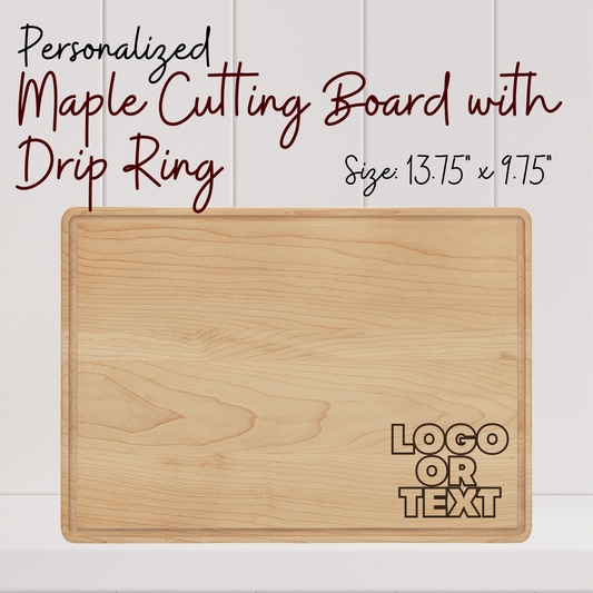 Maple Cutting Board with Drip Ring