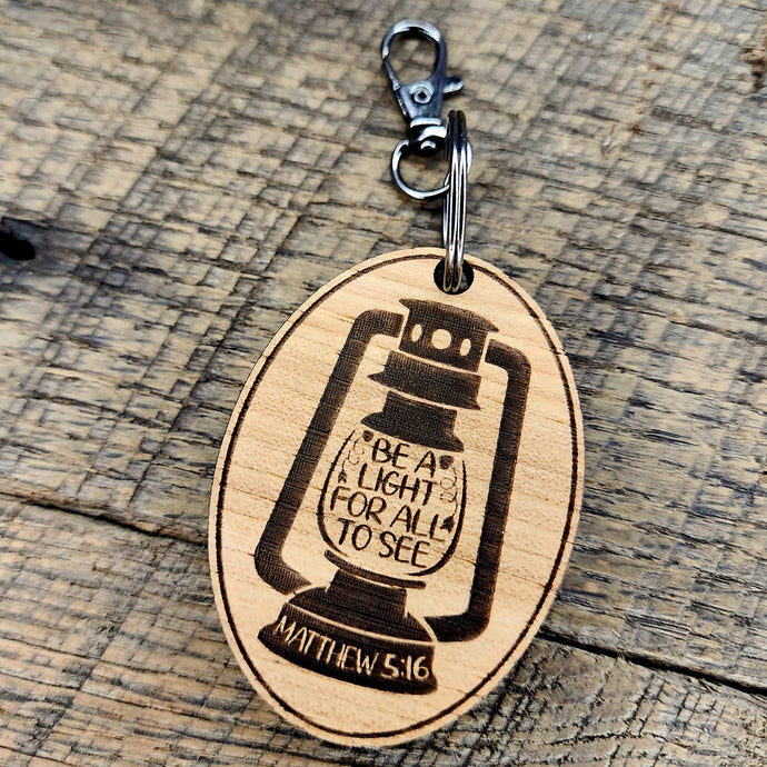 Be A light for all to see Mathew 5:16 keychain