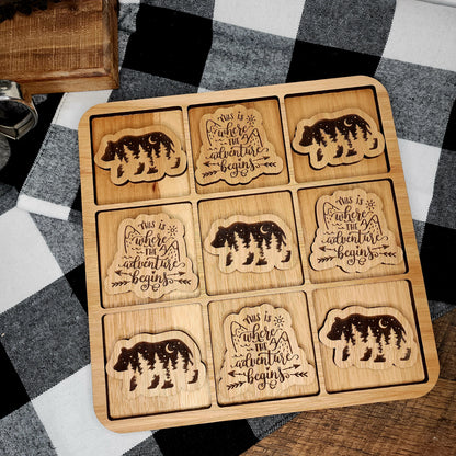 Bear vs adventure tic tac toe