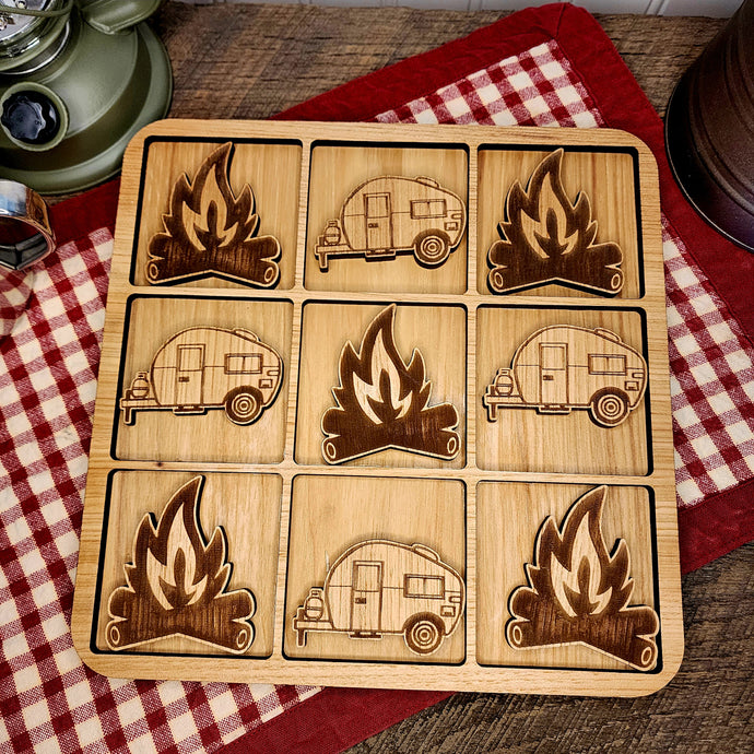 Camping themed Tic-tac-toe