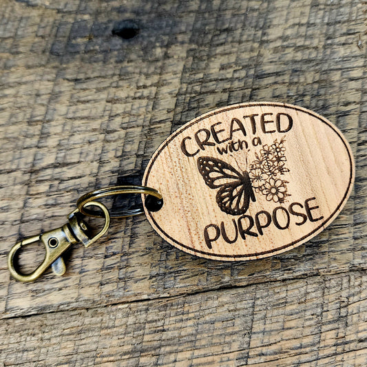 Created with a Purpose Butterfly Keychain