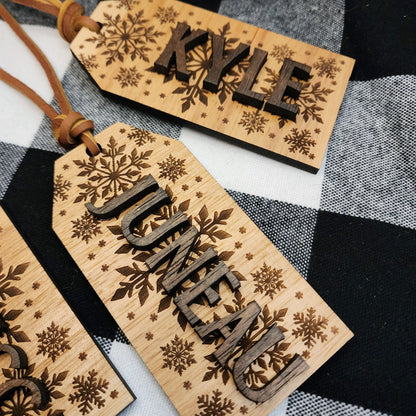 Custom Wooden Stocking Tags