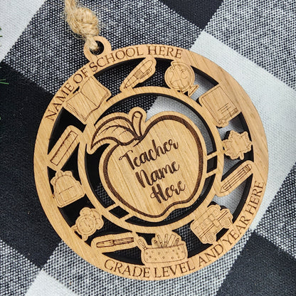 Personalized Teacher Car Charm