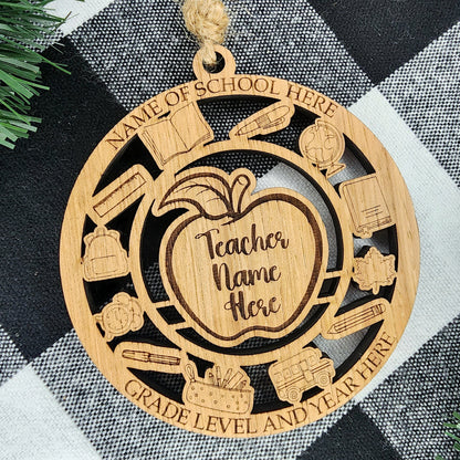 Personalized Teacher Car Charm