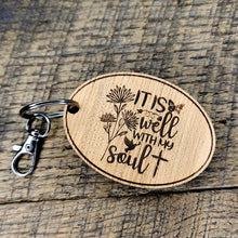 Load image into Gallery viewer, It is well with my Soul keychain
