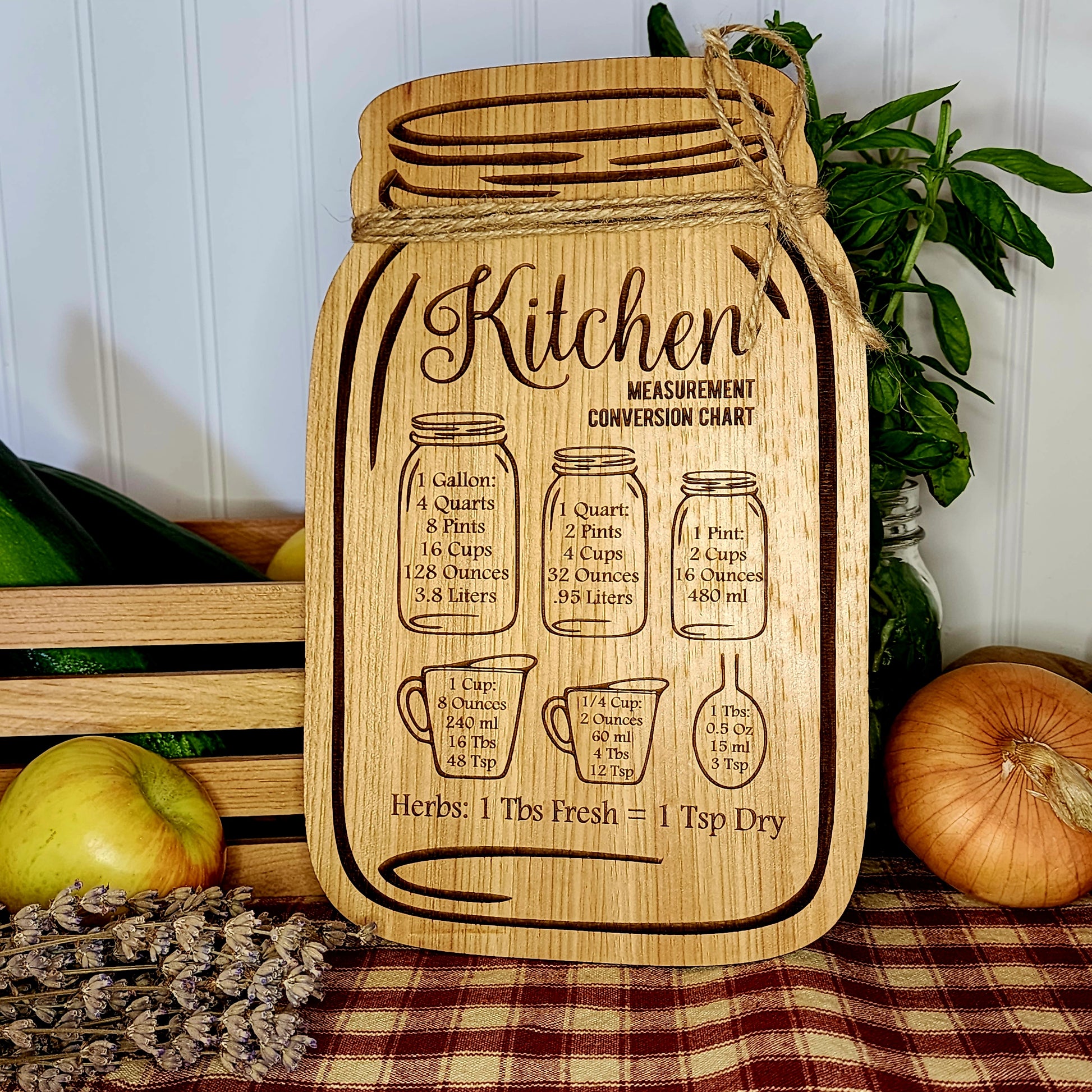 Kitchen Conversion Mason Jar Sign