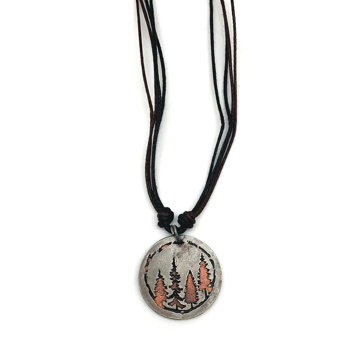 Rustic Tree Pewter Necklace